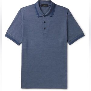 Zegna Blue Polo Shirt